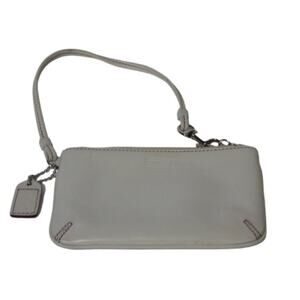 Coach Leather Ecru Wristlet